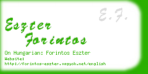 eszter forintos business card